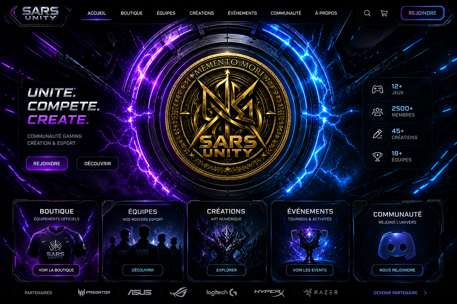 SARS Unity - communauté gaming, création et esport